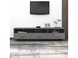 Vidaxl Móvel De Tv Hamar 158x40x40 Cm Pinho Maciço Cinza-escuro
