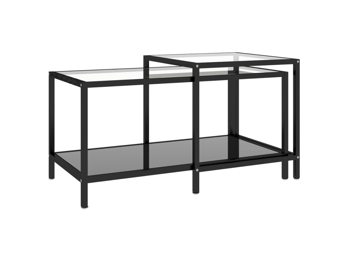 Mesas de Centro 2 Pcs Vidro Temperado Preto MAISON EXCLUSIVE