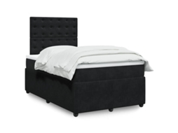 Vidaxl Cama Boxspring Com Colchão 120x190 Cm Veludo Preto