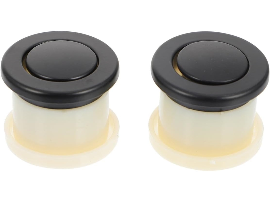 Conjunto De 2 Puxadores Retráteis Mola Para Móveis, Ocultos, Pretos