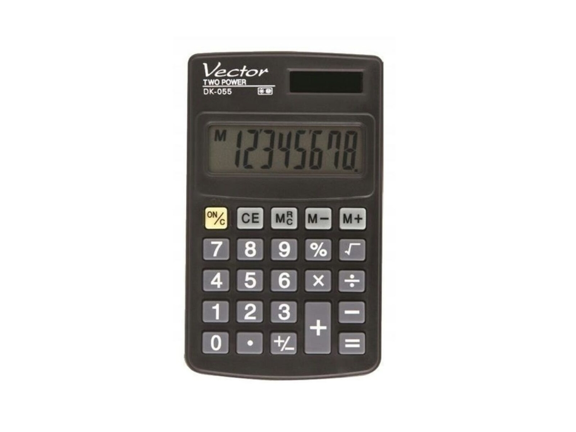 Calculadora de plástico preto Vector Dk 055