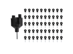 Isoladores Primerox de plástico com anel para cerca elétrica, 5 peças