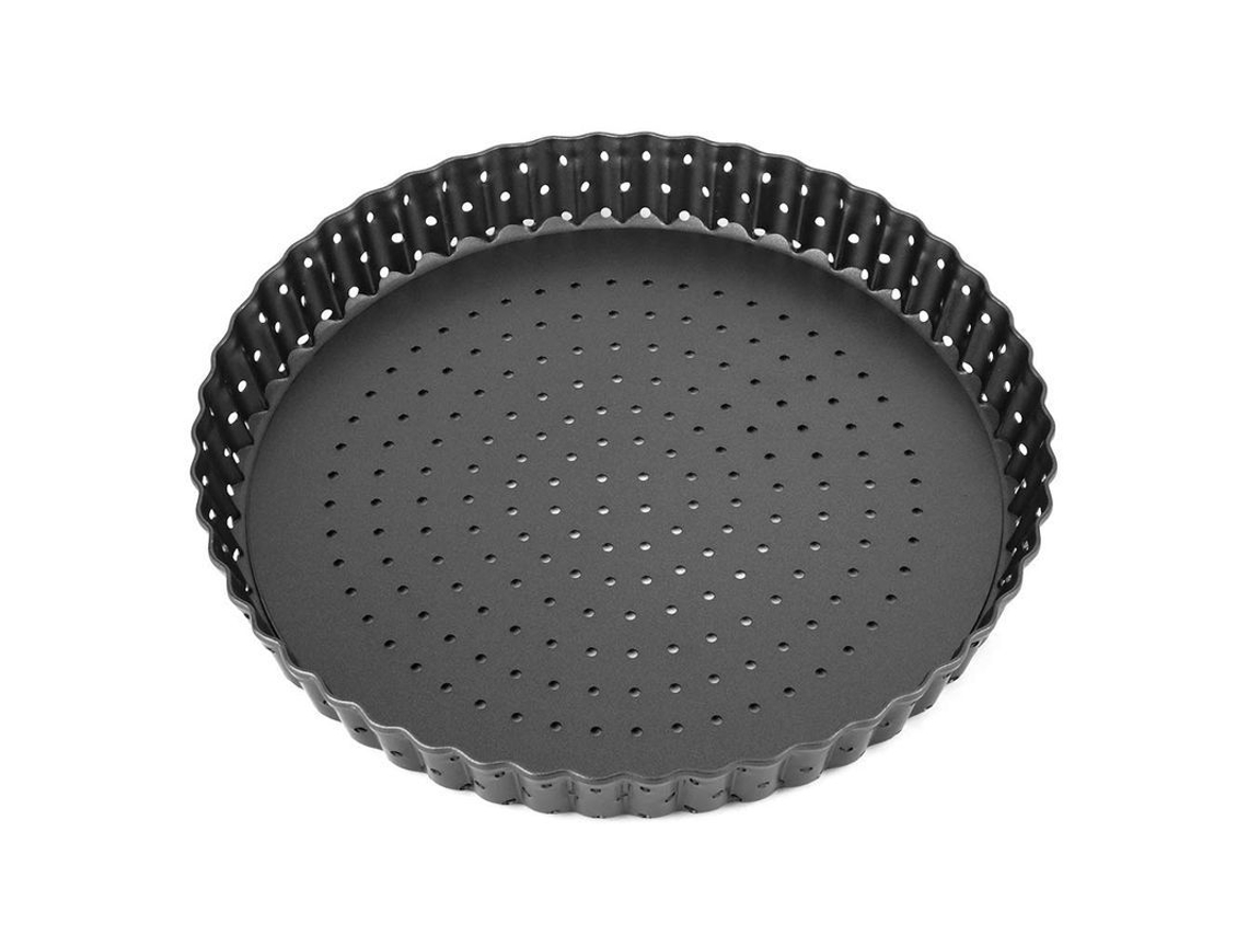 2026da placa para Pizza de Acero Carbono com Buracos para Forno, Molde Profundo (8 Polegadas)