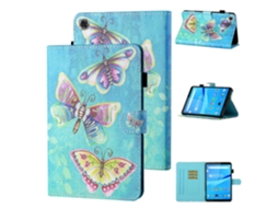 Capa De Couro Inteligente Para Tablet Lenovo Tab M10 De 3ª Geração Com Desenho Colorido E Costura.