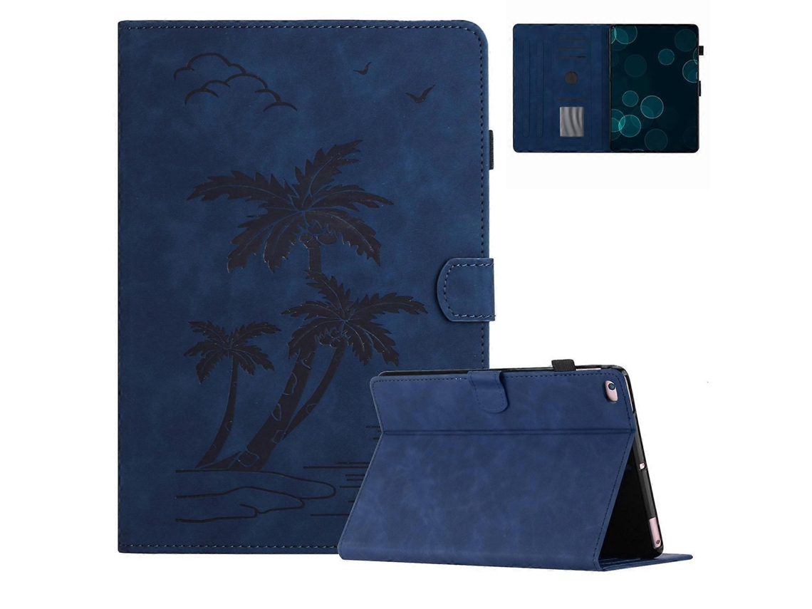 Capa de couro inteligente Webake para tablet com design de coqueiro