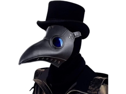Máscara de Pássaro de Couro Retrô Steampunk Gótico para Halloween e Cosplay