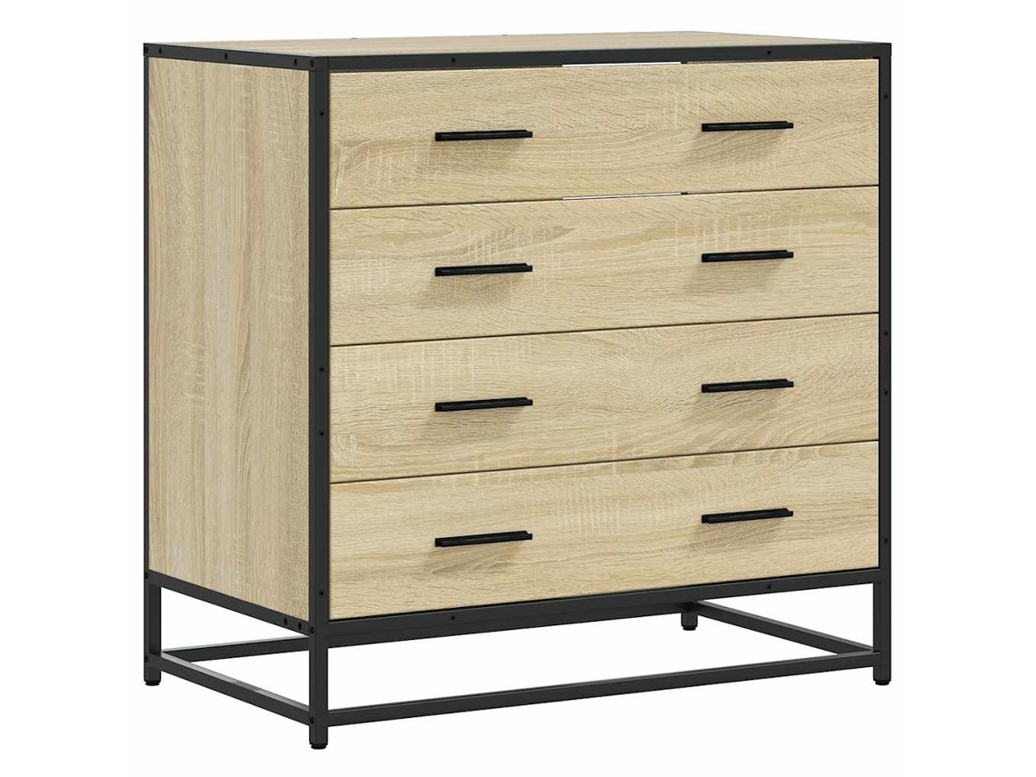 Drawer Cabinet, Drawer Cabinets Vidaxl Marrom Madeira Processada (n/a)
