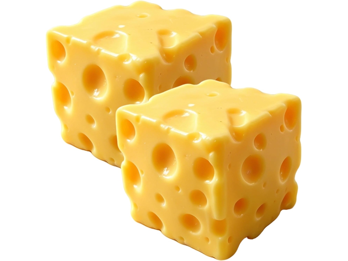 Brinquedo Antiestresse Sensorial Queijo Macio Retorno Lento Relaxamento 10cm 2 Unidades