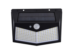 Lurelia Luminária Solar De Jardim Com 212 Led, 300w, Sensor Pir, Ip65, Branco Quente, Para Exterior