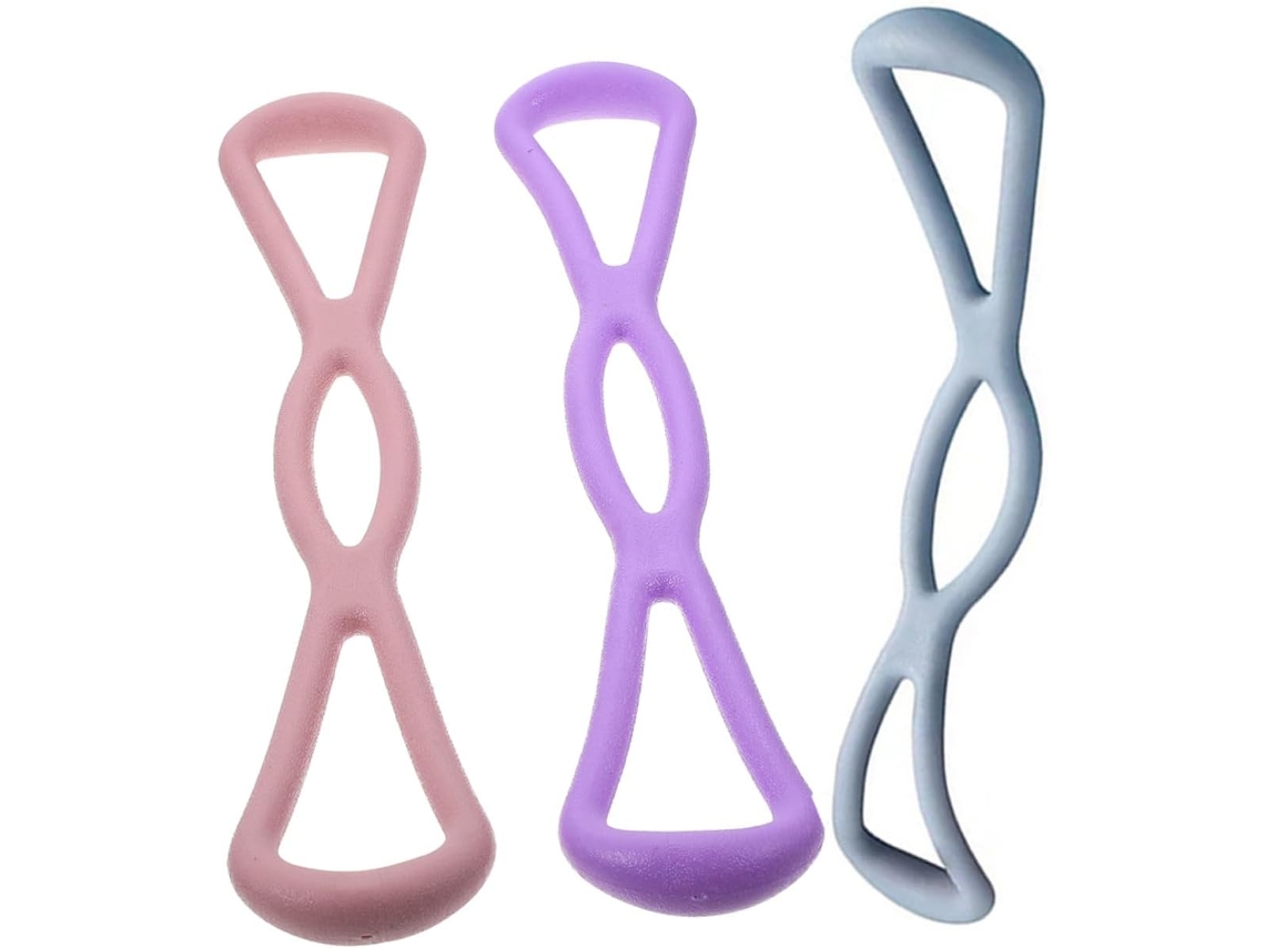 Conjunto De 3 Faixas Resistência Para Exercícios E Ioga, Feitas Material Tpr, Alongamento Corpo Inteiro, Com