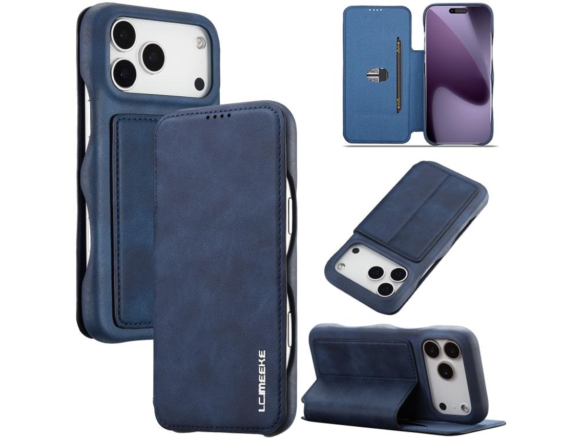 Capa De Couro Para Iphone 17 Pro Max Lc.imeeke Hon Ancient Series Flip