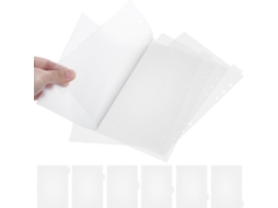 Divisórias transparentes A5 para arquivos, 11 peças com visor, divisórias duráveis em plástico PP para organização.