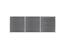 Vidaxl Painel De Vedação Para Jardim 526x186 Cm Wpc Cinzento