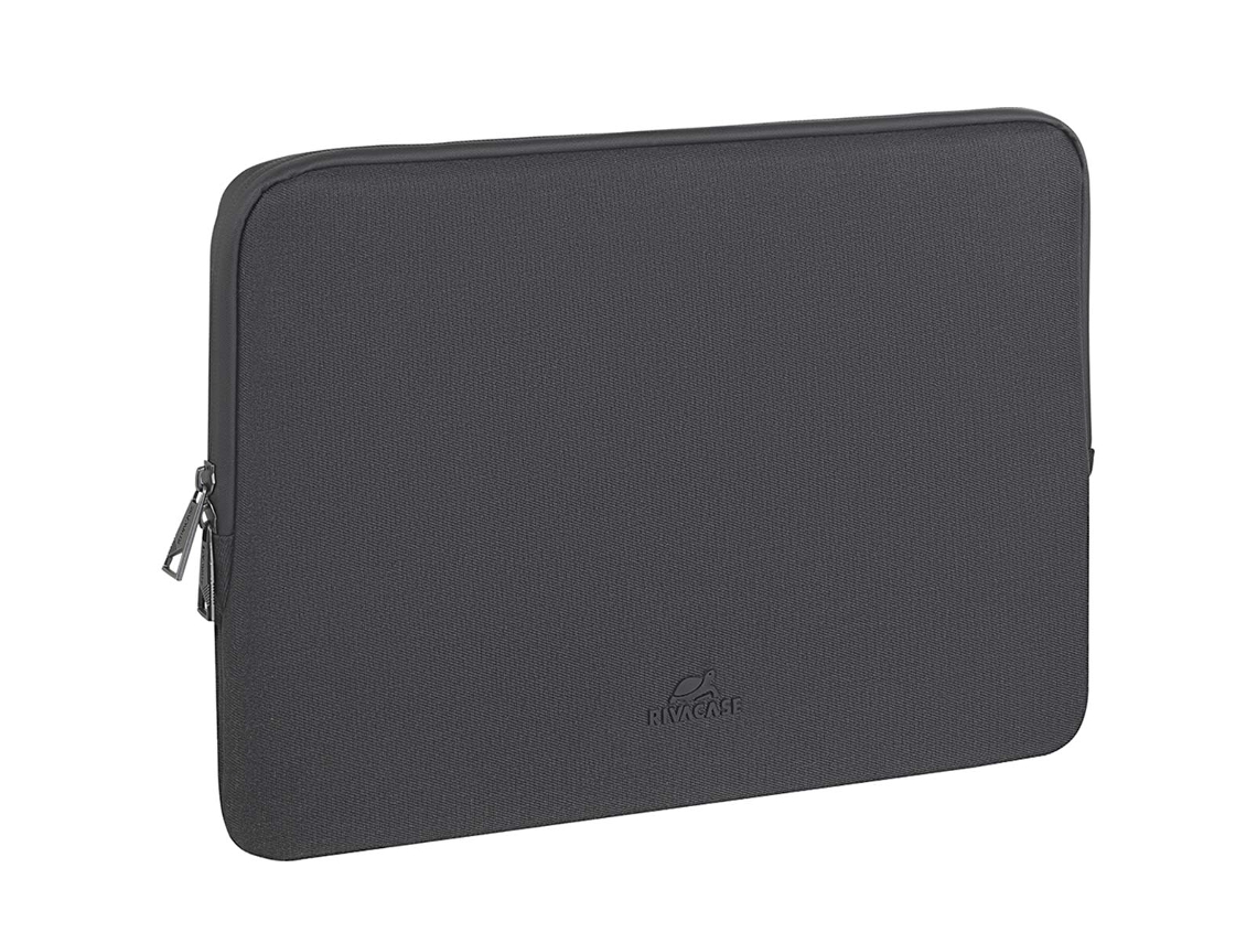 Capa para laptop Rivacase de 15 dobras, impermeável, em poliéster, cor Clark Preto.