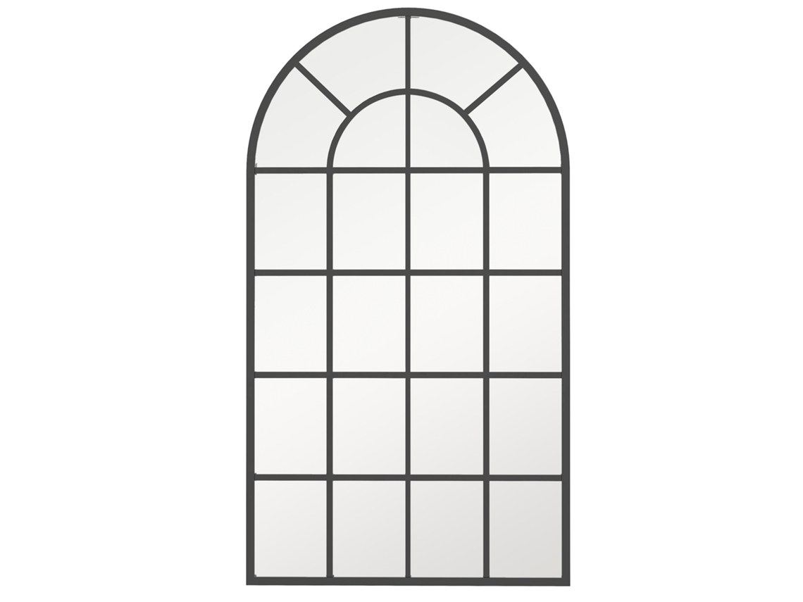 Espelho Guarda roupa Metal Preto 110x62cm Corredor VELTRIX