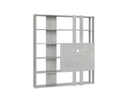 Estante Aberta Kato M Com Painel Tv De Concreto Itamoby