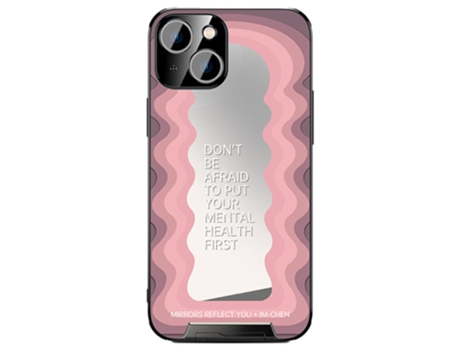 Suporte Casa Para Iphone 13 Im-chen Pele Sintética Rosa