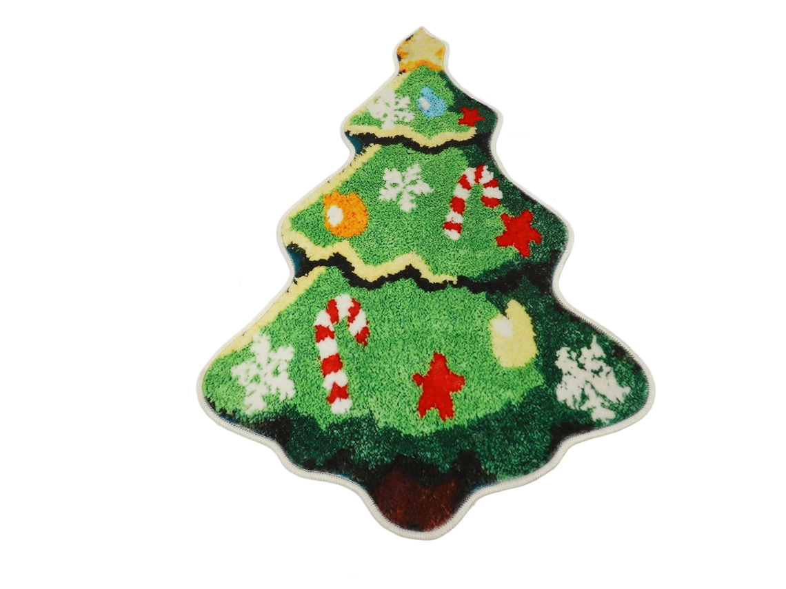 Tapete de chão de Natal, macio, cachemir, absorvente, decorativo S/MARCA