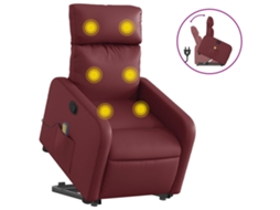 Stand Up Massage Recliner Chair, Stand Up Massage Recliner Chairs Vidaxl Vermelho Couro Artificial