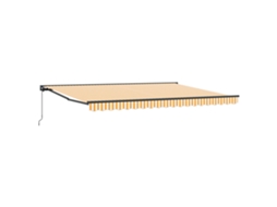 Conjunto 1 Toldo Retrátil Vidaxl Antracite Alumínio (4 × 3,5 M)