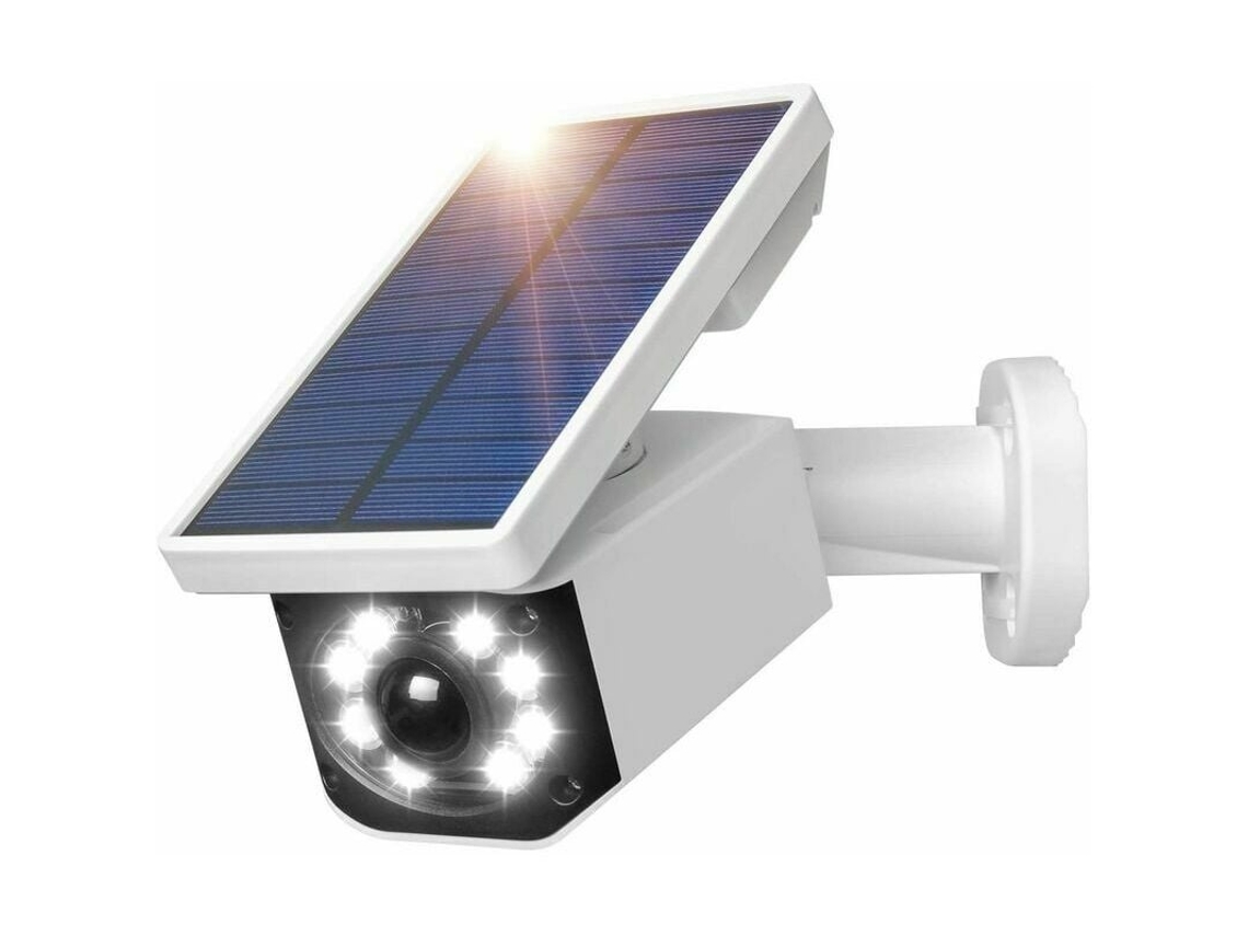 Lurelia Câmara De Segurança Solar Com Luz Com Sensor De Movimento, Resistente À Água Ip66 Para Áreas Externas Luz Solar Led Para Garagem E Jardim