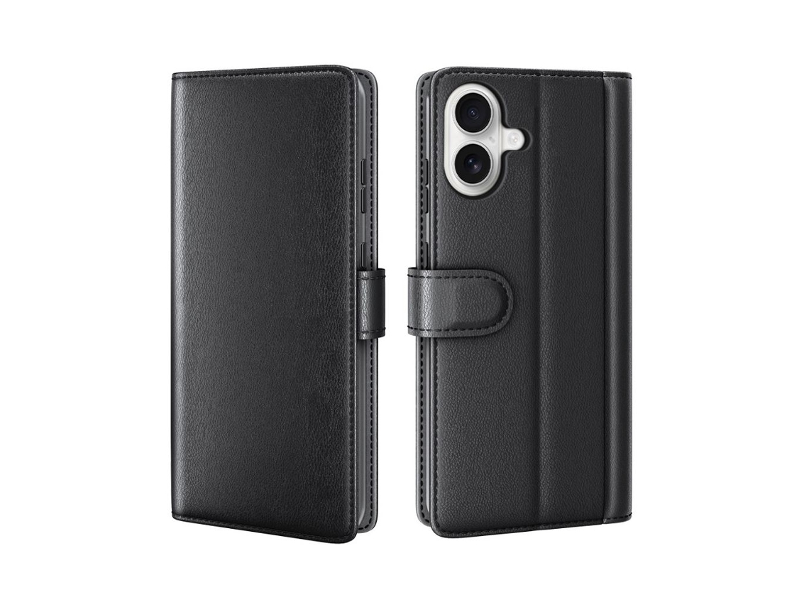 Capa Para Iphone 17 Em Couro Genuíno - Preta