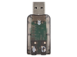 Placa de Som USB com suporte a áudio 5.1 e controle de volume EOOCOO