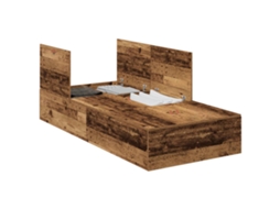 Estrado de Cama com Arrumação Madeira Antiga 80x200 cm MAISON EXCLUSIVE