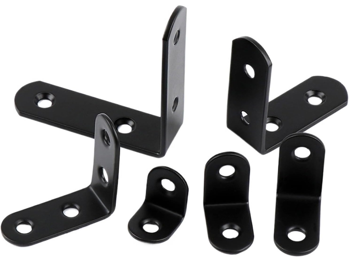 Suporte Em Forma De L Aço Inoxidável Preto Espesso