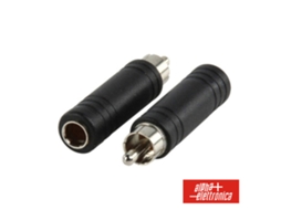 Ficha Adaptadora Rca Macho / Jack 6.35mm Fêmea Mono