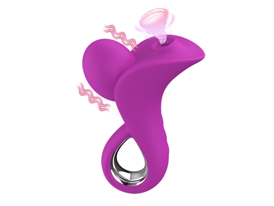 Vibrador De Massagem De Suco 2 Em 1 Para Mulheres (rosa Vermelha)