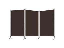 Divisória de Quarto com 3 Painéis 260x180 Cm Castanho MAISON EXCLUSIVE