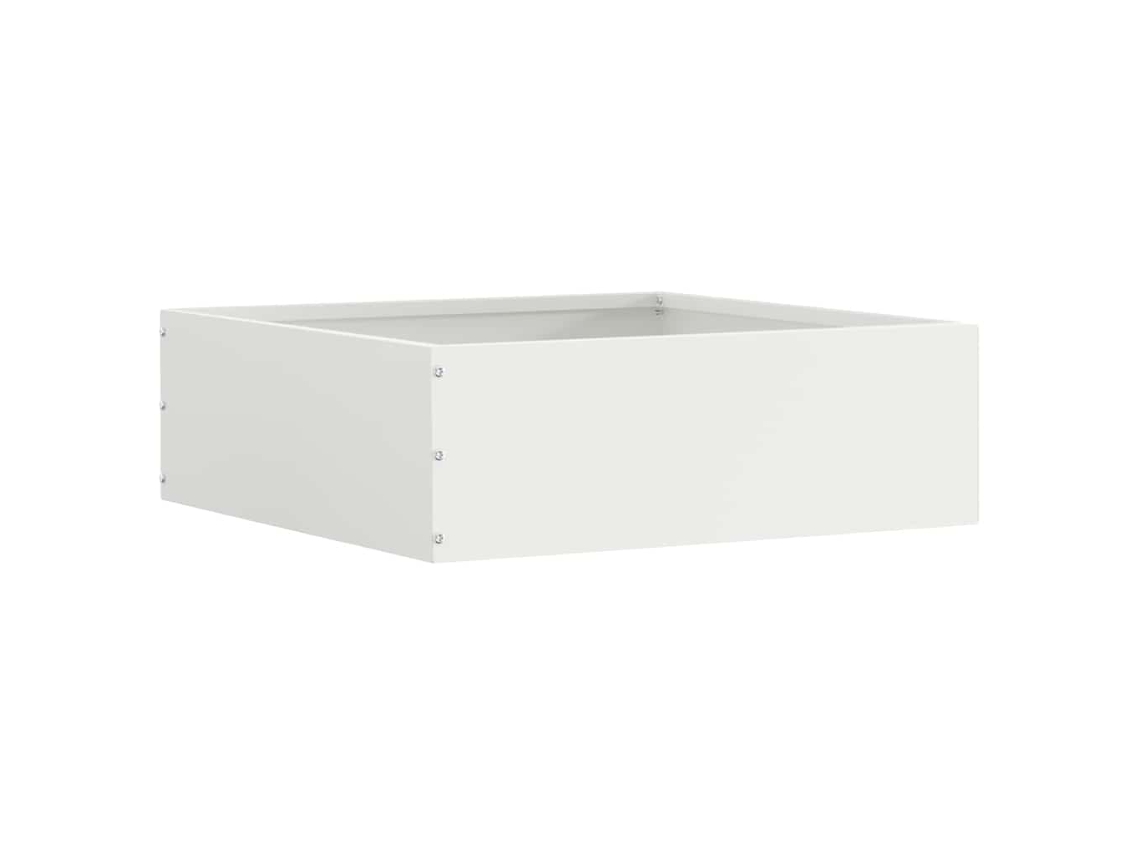 Vidaxl Acabamento Para Gramado 40 X 40 X 13 Cm Aço Branco
