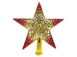 Estrela De Natal Com Glitter Para O Topo Da Árvore, Estrela De Natal Vazada Para Decoração De Natal, Enfeites Para Casa Hengjian