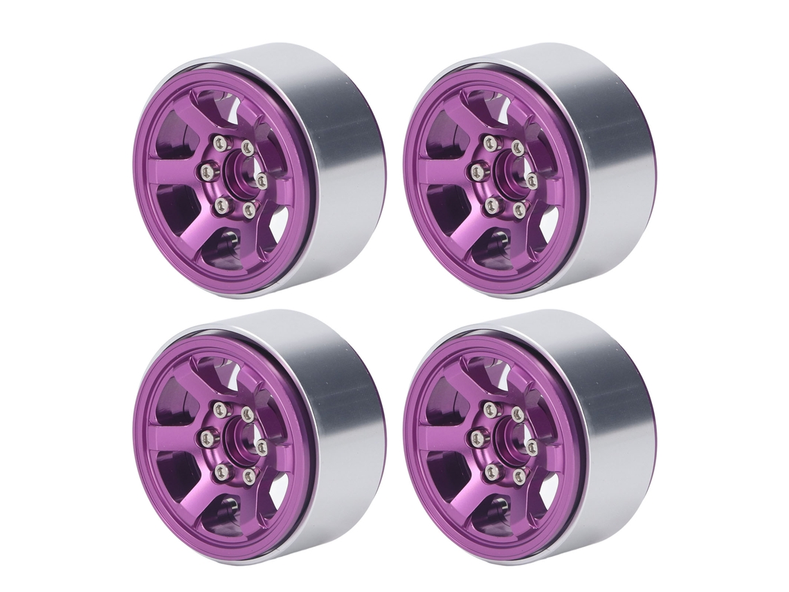 Conjunto De 4 Navegadores Laxiscreed De 1,9 Polegadas Em Alumínio Roxo Para Bicicletas