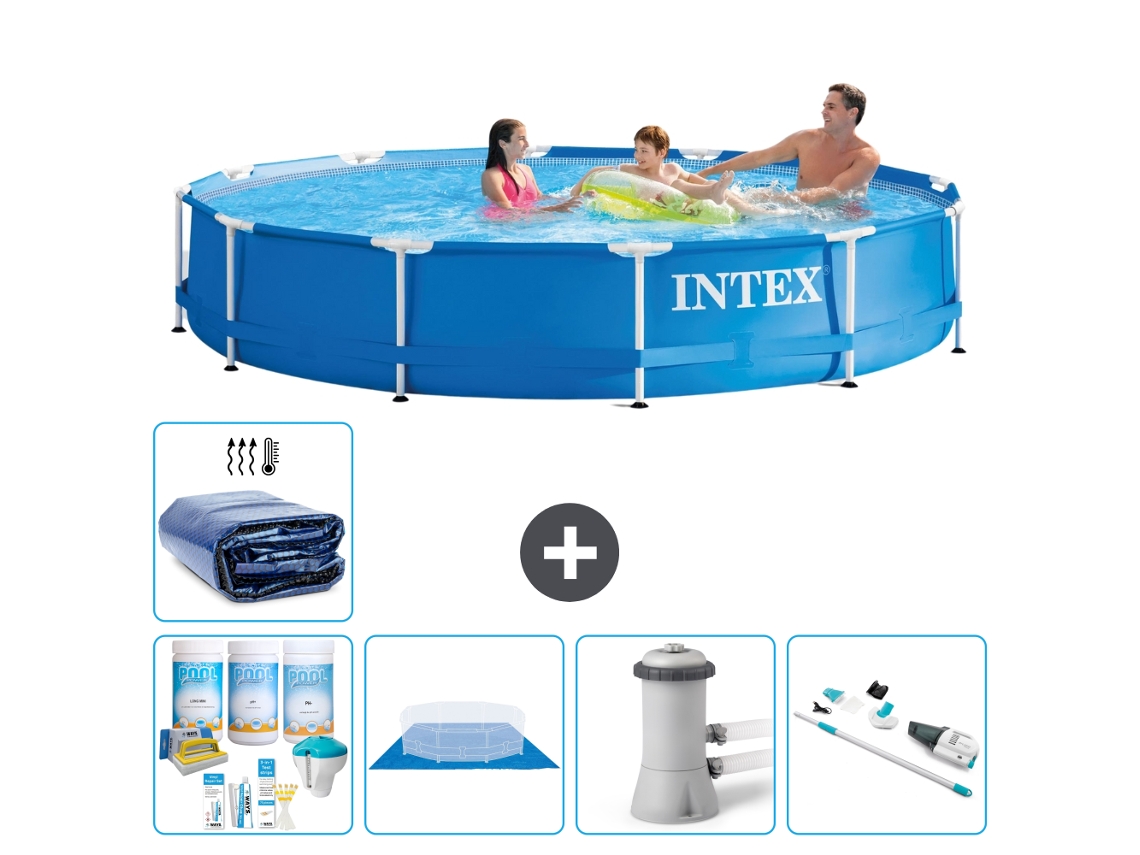 Intex Piscina Com Estrutura Redonda - 366x76 Cm - 6-peças S20443
