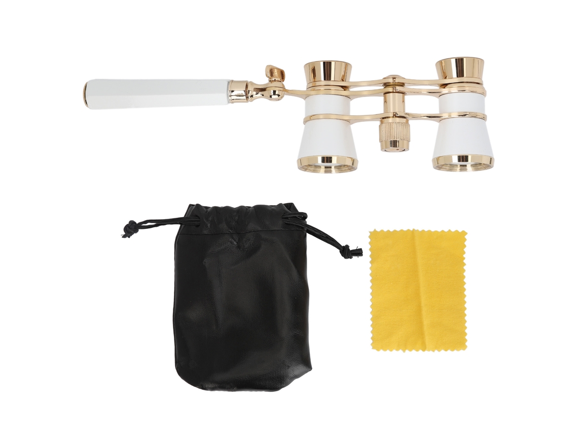 Lunetas Teatrais Portáteis 3x25 Metal Branco