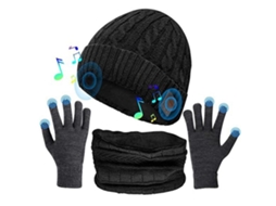 2026 conjunto Gorro Beanie Bluetooth 5.0 3 En 1 Gorro Invierno Bufanda Guantes Regalo para Hombre Mujer