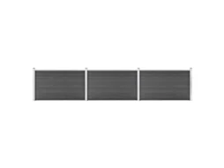 Painel De Vedação Vidaxl Preto Wpc (526x105cm)
