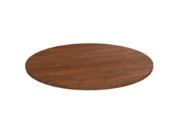 Vidaxl Tampo Mesa Redondo Ø80x1,5 Cm Carvalho Tratado Castanho-escuro