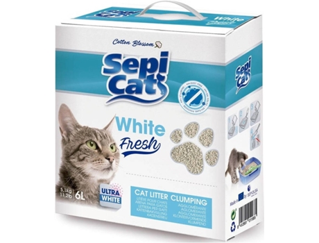 Areia Absorvente para Gatos  Sepicat White Fresh (6 L)