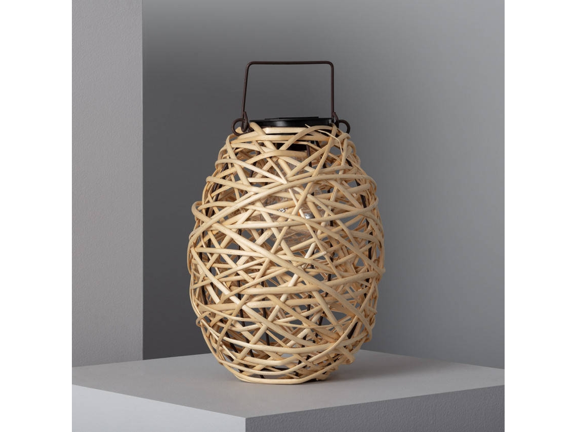 Candeeiro de Mesa LEDKIA (Bege - Ratán - 25.5x20 cm)