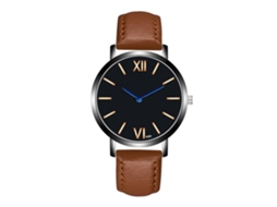 Relógio Masculino de Quartzo Zhoulianfa com Pulseira Pu Cor Café Claro