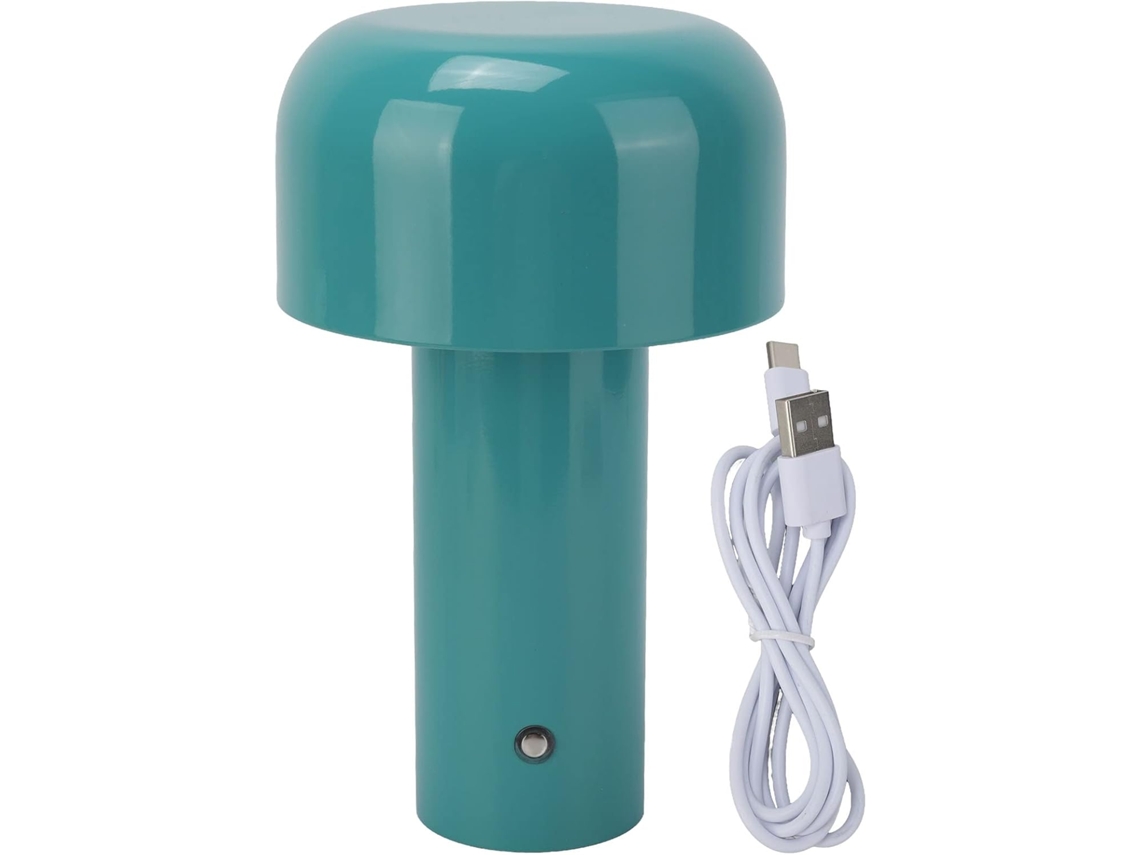 Luminária Usb Em Formato De Cogumelo, Moderna E Simples, Azul,