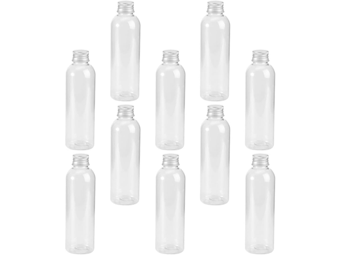 Conjunto De 15 Frascos Pequenos De Plástico Transparente
