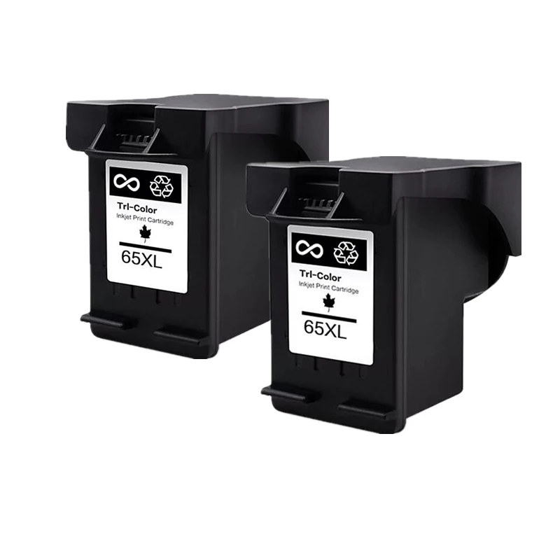 2 Tinteiros Refabricados Pretos Nº 65xl para Impressoras Hp Deskjet 2622, 2623, 2624, 2625, 2628, 2630, 2632, 2633 e 2634. MDUG