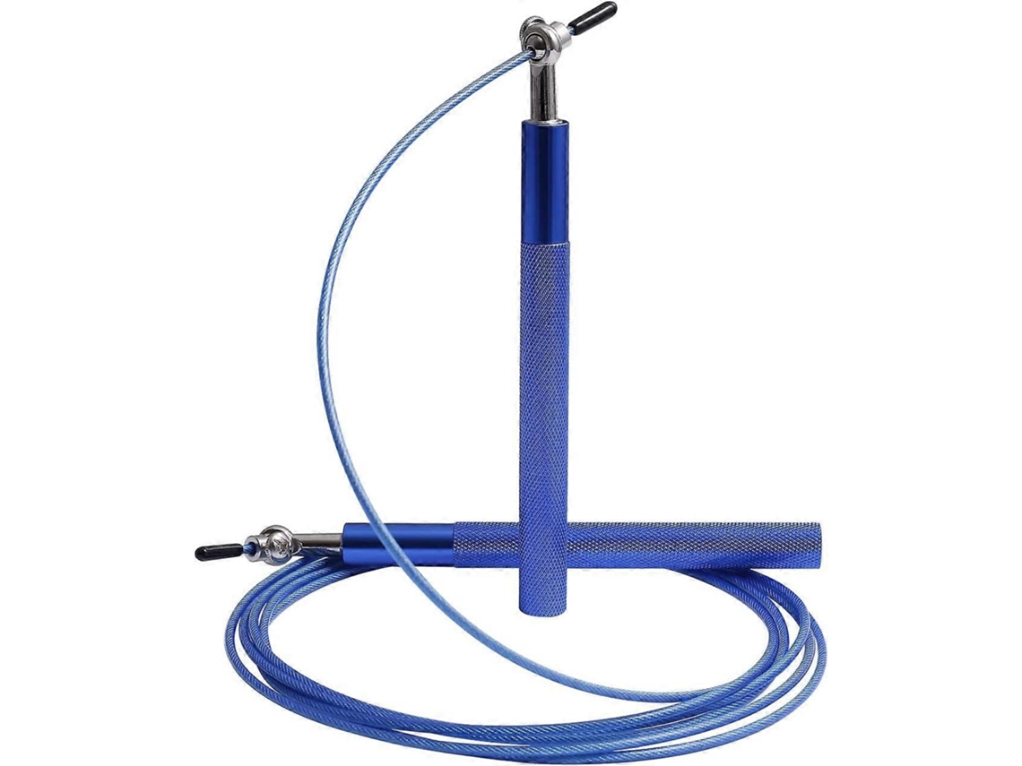 Rebe-corda De Salto Ajustável Com Cabo De Liga Antiderrapante E Rolamentos Suaves Para Fitness (azul)
