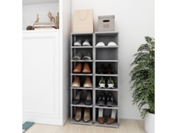 Vidaxl Armários Para Sapatos 2 Pcs 27,5x27x102 Cm Cinzento-cimento