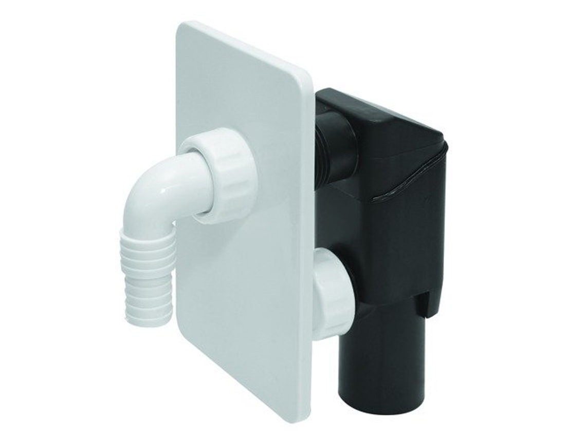 Kit de Tubo de Esgoto para Máquina de Lavar Loiça e Máquina de Lavar Roupa Embutido Branco com Corte Automático