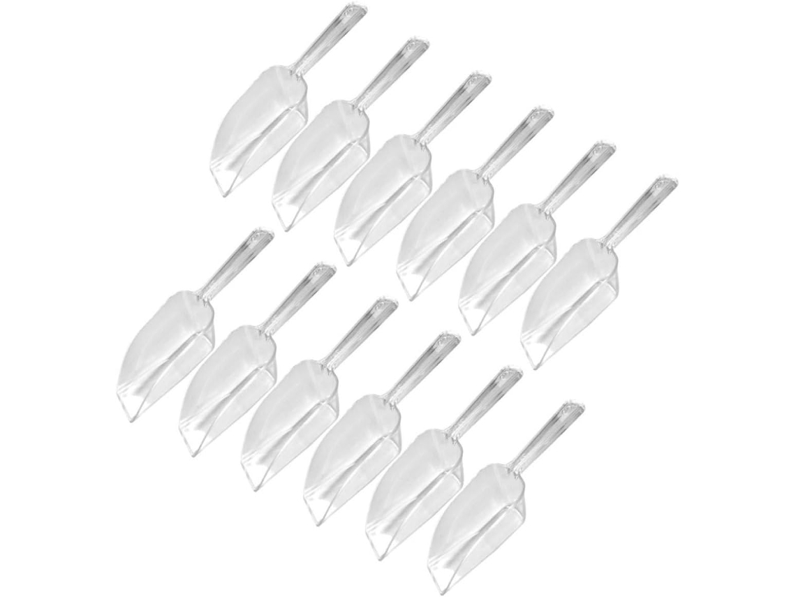 Conjunto De 12 Peças Colheres Plástico Multiuso Grãos E Gelo, Com Cabo Ergonômico E Fáceis De Limpar, Ideais